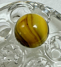 VINTAGE AKRO PATCH PRE-1943 UV EGG YOLK 11/16" MINT MARBLE