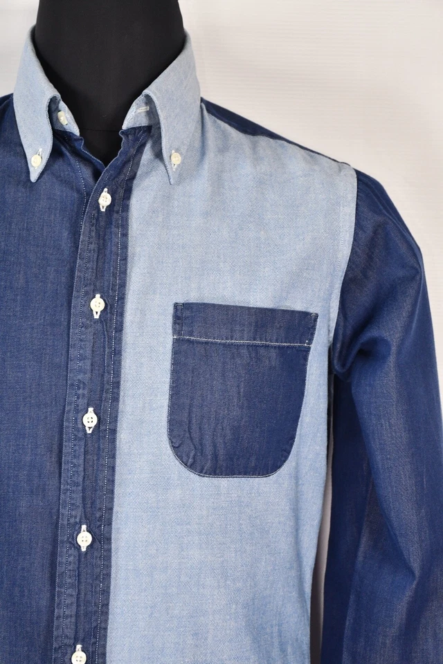 Mark McNairy Slim Fit Denim Shirt Made in Usa Long Sleeve Button Down size M - Image 4 of 4