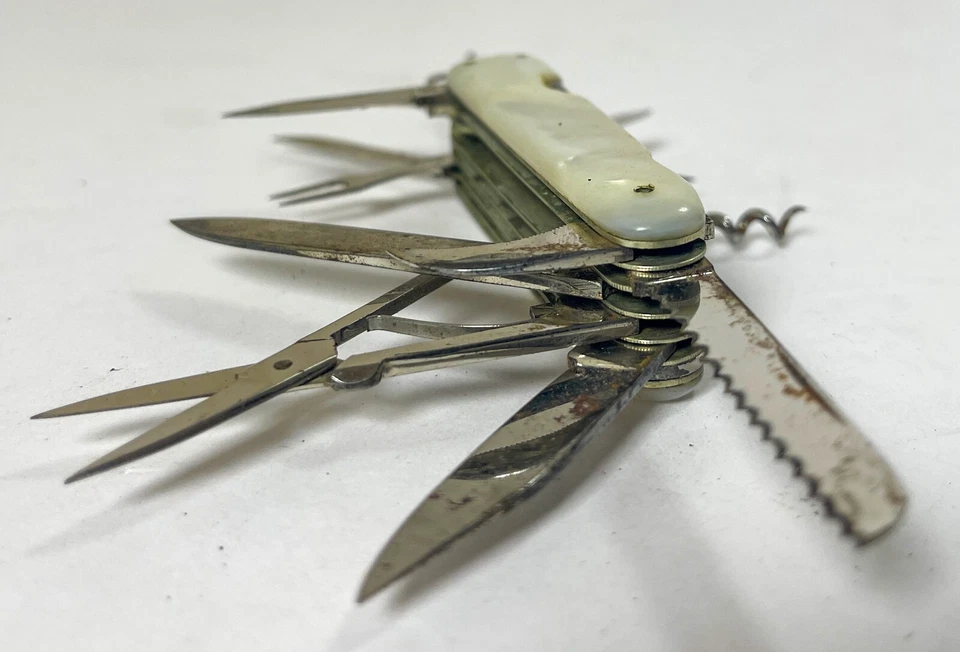 Navaja antigua de madreperla de múltiples hojas Henckels Foto 4 de 4