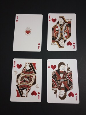 lot of 4 single Star Wars Theory 11 PLAYING CARDS Poker Hearts HAN Solo
