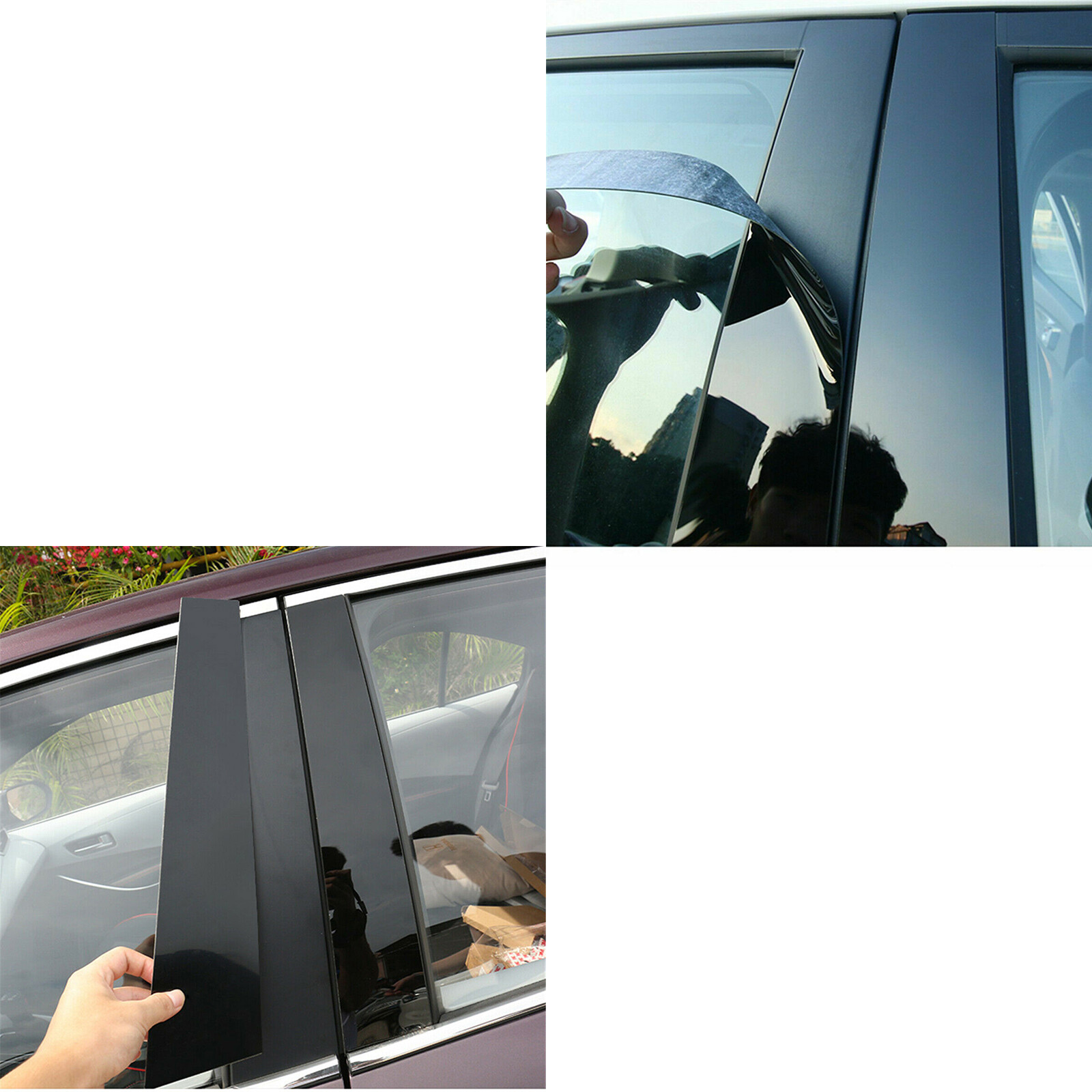 For Nissan Versa 5Door Hatchback 2006-2011 Window Pillar Posts Sticker Cover