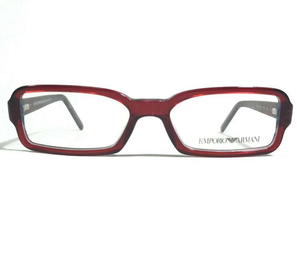 Monturas de gafas Emporio Armani 656 599 transparente rojo azul rectangulares 50-16-135 Foto 2 de 4