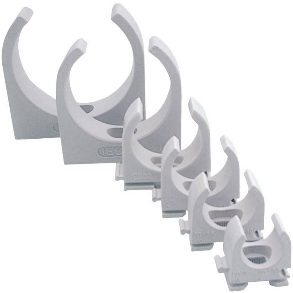 Jäger Direkt 613514 Supporto per guaina EN16 16 mm Grigio (RAL 7035) 100 pz.