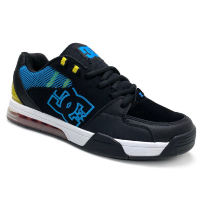 DC SHOES VIELSEITIGE BLACK SHADOW OLYMPIC BLUE & LIME GREEN SNEAKER