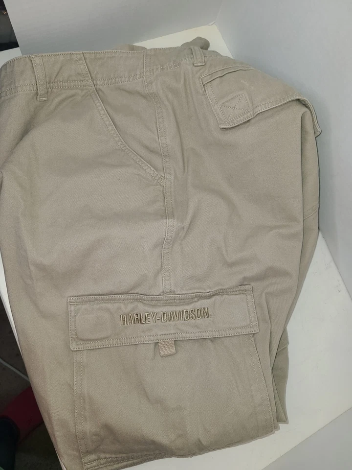Pantalones cargo Harley-Davidson bronceados para motocicleta talla 42x32 Foto 2 de 4