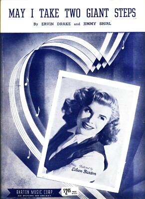 EILEEN BARTON MAY I TAKE TWO GIANT STEPS SHEET MUSIC-PIANO/V/GUITAR-1950-NEW!!