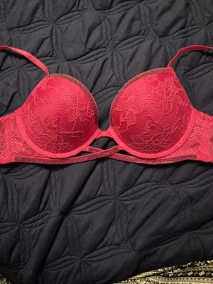 Victoria's Secret Bombshell Push Up Bra 34C, Hot Pink, Lace