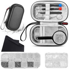 Mini Eyeglass Repair Kit with Screws, Tweezers, Screwdriver Nose Pads - Fix Gl