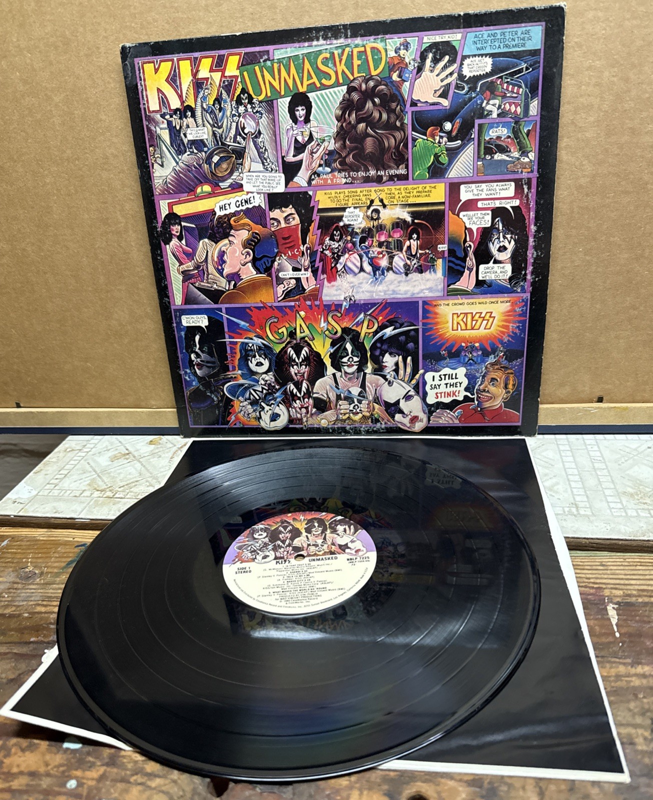 KISS Unmasked Vinyl LP 1980 Vintage Original US PRC Pressing Rock Record VG/VG