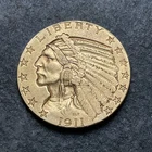 Beautiful 1911 $5 Indian Head Half Eagle US Gold Coin Rare Historic estate look