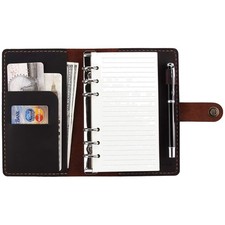 Handmade Leather Journal Binder, A6 Size, Coffee