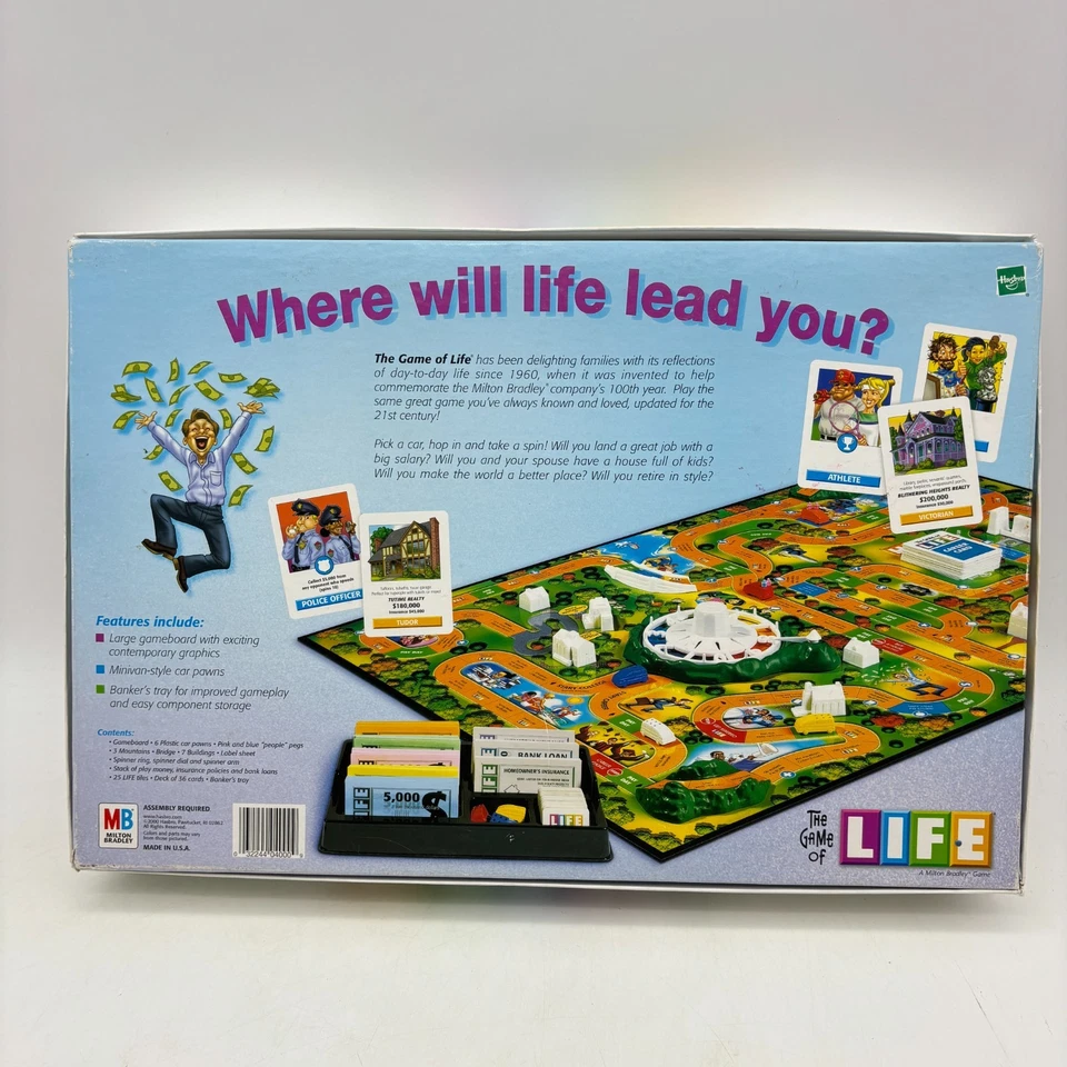 The Game of Life COMPLETE Milton Bradley 2000 Classic Board Game Kids Family - Image 2 of 4