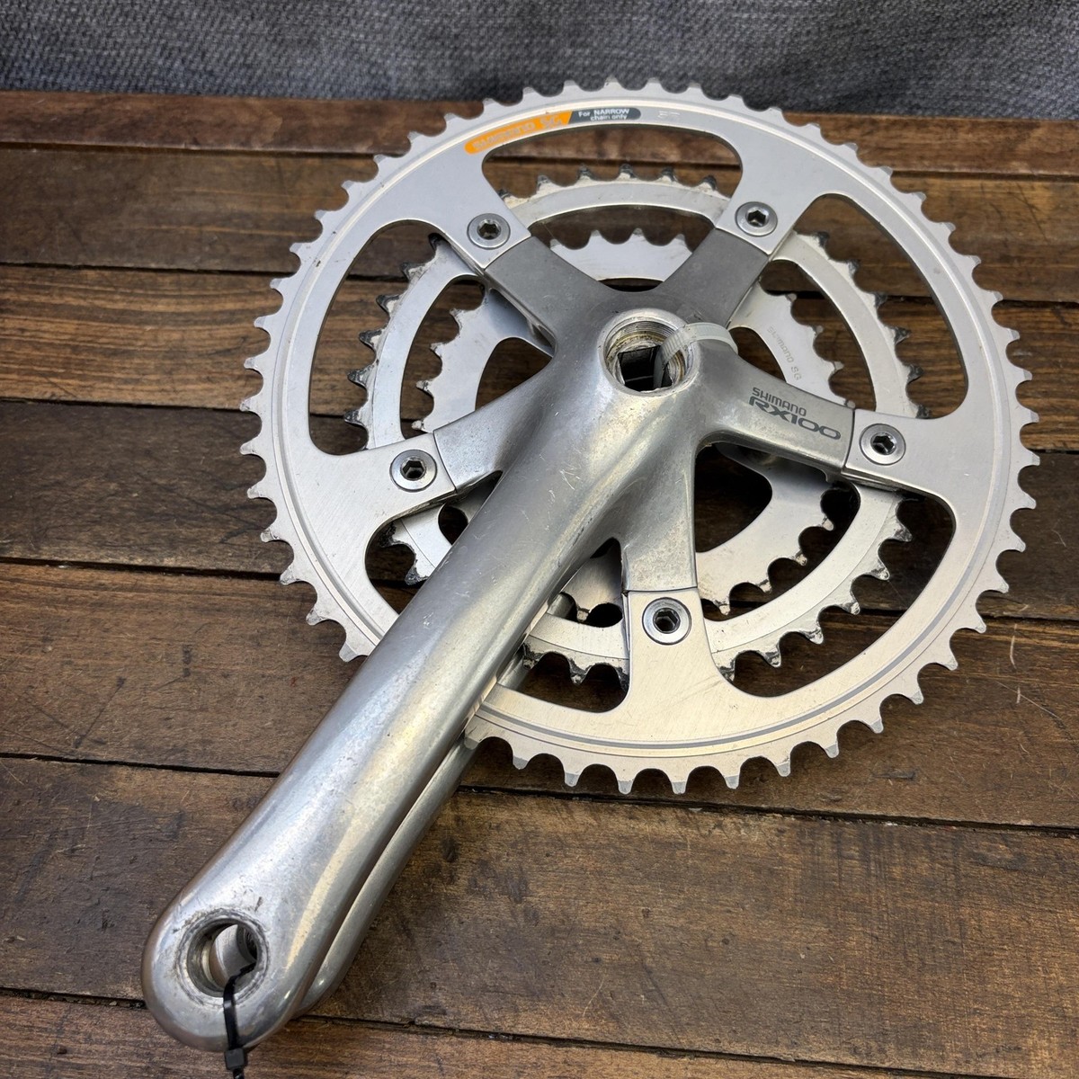 嵐 FC 50～55 Vintage Shimano RX100 FC-A550 Crankset 170mm Triple 52 39t 30