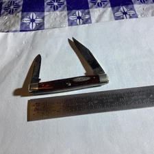 Case XX 1940-1964 Redbone Pen Knife 6233 nice  USA stamp on blades