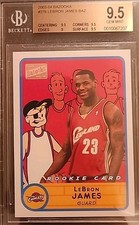 LeBron James Rookie Card 2003-04 Bazooka Minis #276 BGS 9.5 (9.5 9.5 9 9.5). rookie card picture