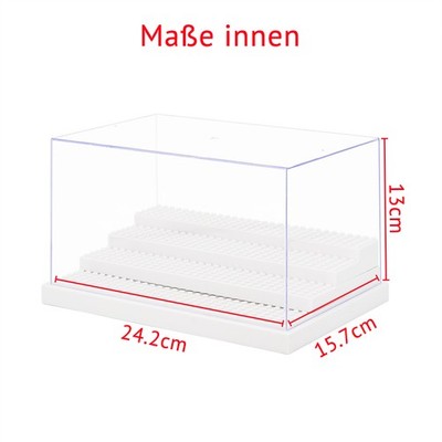 DE Einzelvitrine Weiß 242x157x130mm Acryl Display Case Plexiglas für Minifiguren