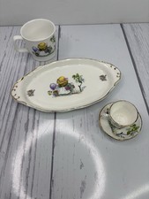 Vintage Staffordshire Miniature Mouse Birthday Tea English Fine Bone China Tara