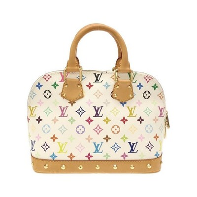 echt LOUIS VUITTON Multicolor Alma PM Blanc Handtasche M92647 LV gebraucht