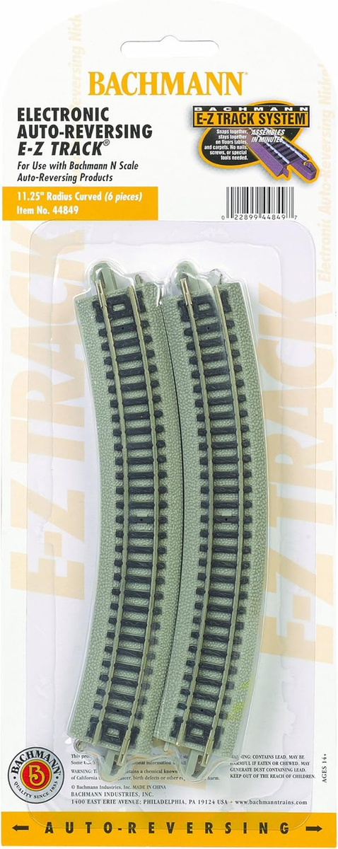Industries E-Z Track Nickel Silver Auto-Reversing 11.25