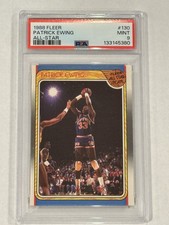 1988 Fleer Patrick Ewing All-Star PSA 9  Knicks #130 MINT