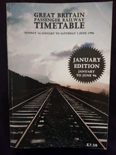 GB Passenger Rail Timetable Jan-June 1996 w BONUS S WaLes⌚🚆 **FreeSHiPPiNG**