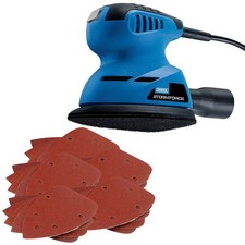 Draper Detail Sander + 27 Sanding Sheets 125W Electric Tri-Base Mouse Palm 92627