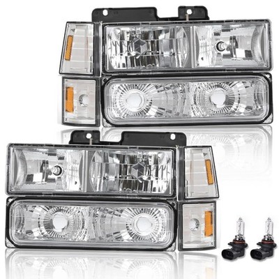 Headlights Assembly w/Bulbs Fit Chevy/GMC Suburban C1500 1994-99