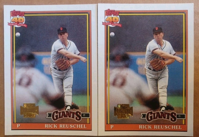2001 TOPPS ARCHIVES #409 S.F. GIANTS RICK REUSCHEL [2] 1991 MINT 06676