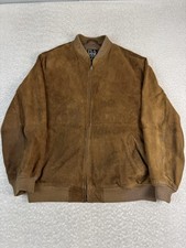 Jos A Bank Jacket Mens Medium Brown Suede Lea...