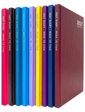 2027 A5 Week To View Diary Full Year Planner Organiser Hardback Padded Cover
