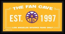 Los Angeles Sparks Framed 10" x 20" Fan Cave Collage