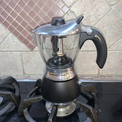 Bialetti Mukka Expresso maker in rare Crystal version-Vetro Glass FAST shipping