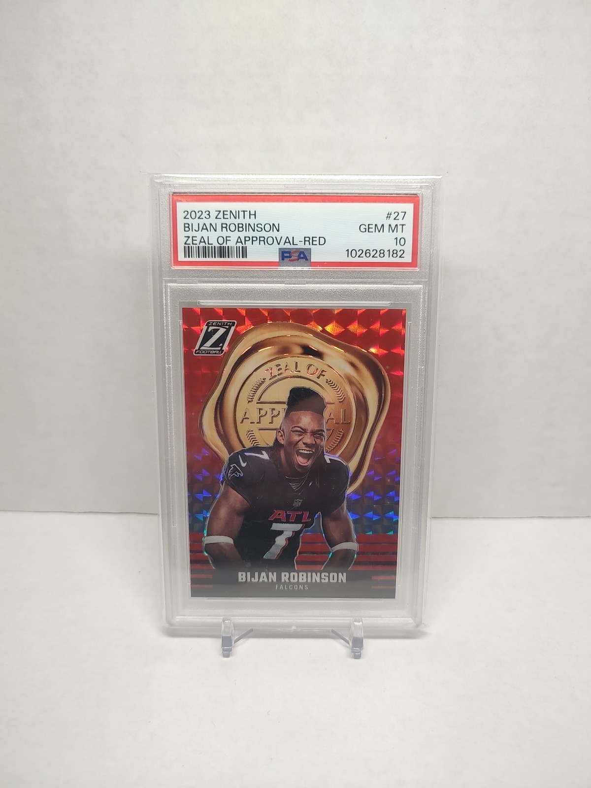 Bijan Robinson Panini Zenith Zeal of Approval #27 Red