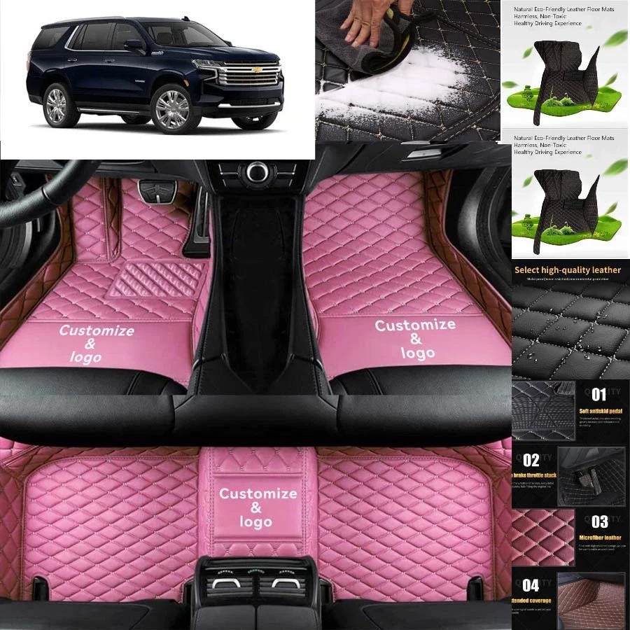 For Chevrolet Tahoe Car Floor Mats Carpets Cargo Liners Custom All Weather - Image 2 of 4