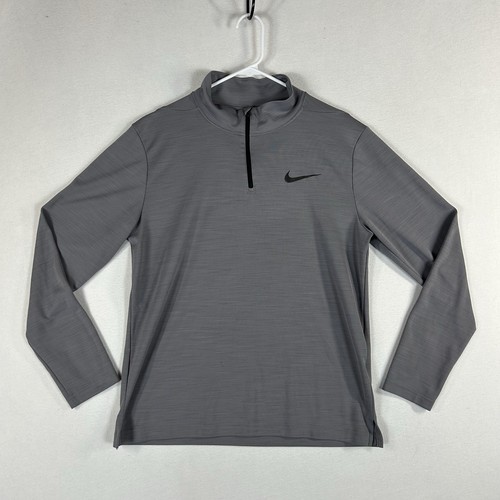 Nike grau Superset Langarm 1/4 Reißverschluss Herren M Training Top AR3716-056 Laufen - Bild 1 von 11