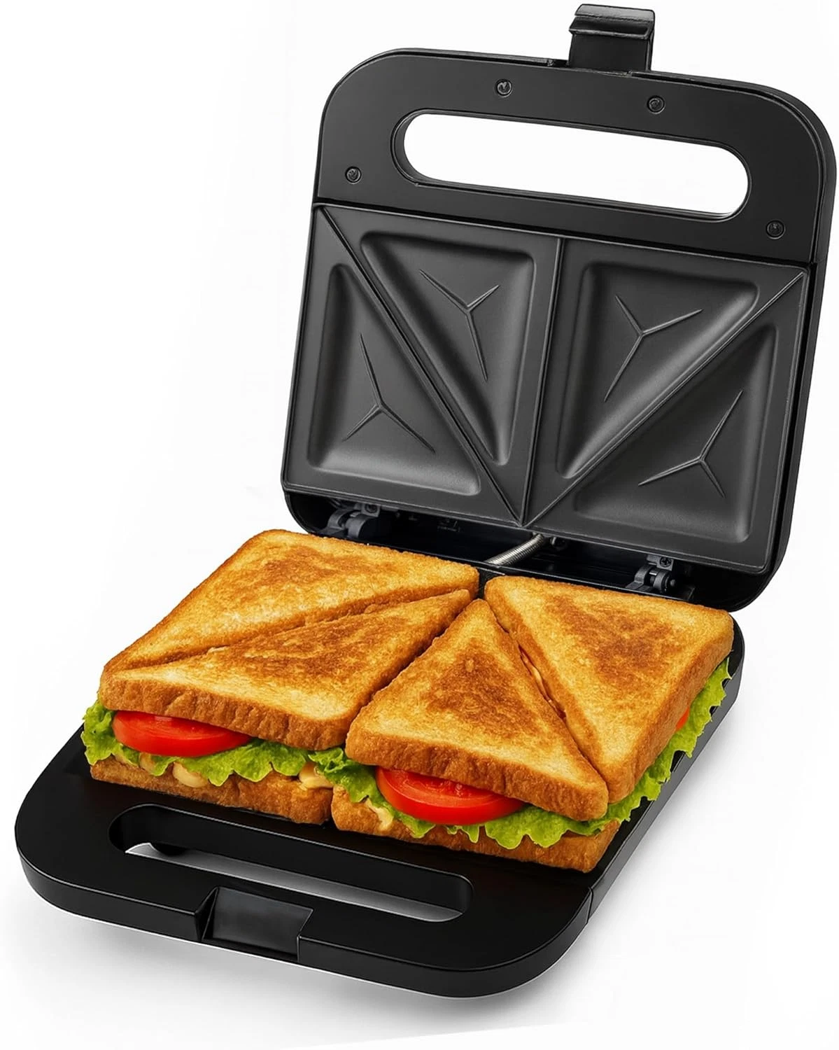 OVENTE Electric Sandwich Maker with Non-Stick Plates, Indicator Lights, Cool Tou