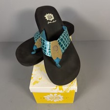 Yellow Box Flip flops Womens Size 8 Firebird Preowned
