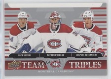 2020 Upper Deck Team Triples Nick Suzuki Cayden Primeau Jesperi Kotkaniemi x6g