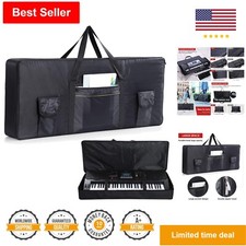 Heavy-Duty Waterproof 61 Keyboard Carrying Case - Large Capacity - Lightweight
