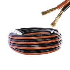 25 Ft 10 Gauge Speaker Wire Cable Car Home Audio AWG 25' Black Red Zip Wire