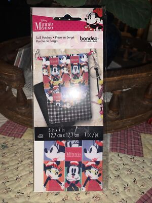Disney, Minnie Mouse Twill Patch with Bondex 5 x7  NEW