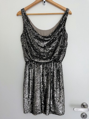 PORTMANS silver sequin mini party dress - BNWT - RRP $199 - Picture 2 of 4