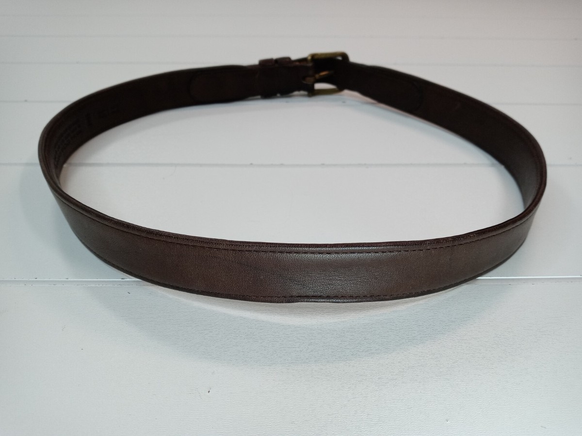 Vintage 80s Coach USA Leather Belt Brown Polished Cowhide Solid Brass Coach Leather Vintage Belt Tanned Cowhide Mahogany Genuine  main image 3