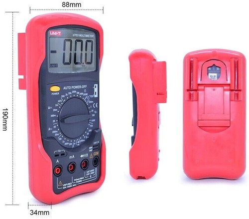 UT55 Multimeter GROSSANZEIGE Spannungsstromwiderstand Kondensator Temp Sonde - Bild 3 von 5