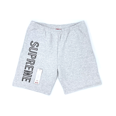 Supreme Leg Embroidery Sweatshort Ash Grey SS18SW46 Men