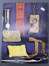 Vintage 1976 Macrame The Easy Way Pattern Book 16 Projects Pot Sling Purse Lamp
