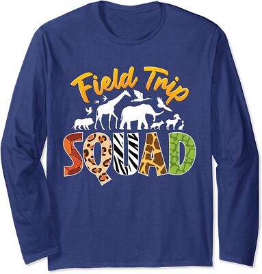 Zoo Field Trip Squad Matching Teacher Students Long Sleeve Tshirt