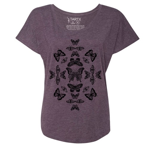 Butterfly Effect Tri-Blend Dolman T-Shirt XS-3XL - 第 9/18 張圖片