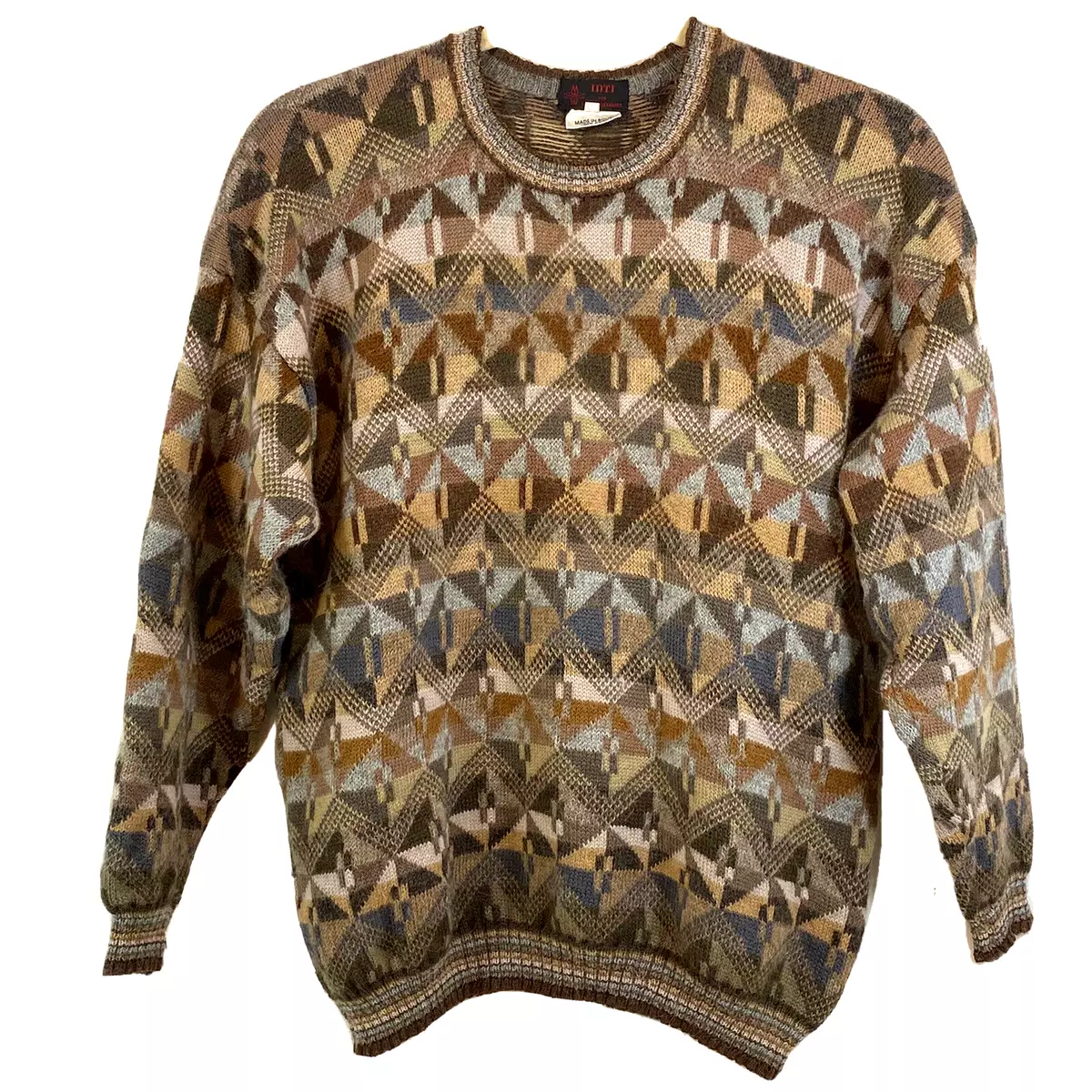 INTI for George Alexander 100 ALPACA Sweater Bolivia Mens L