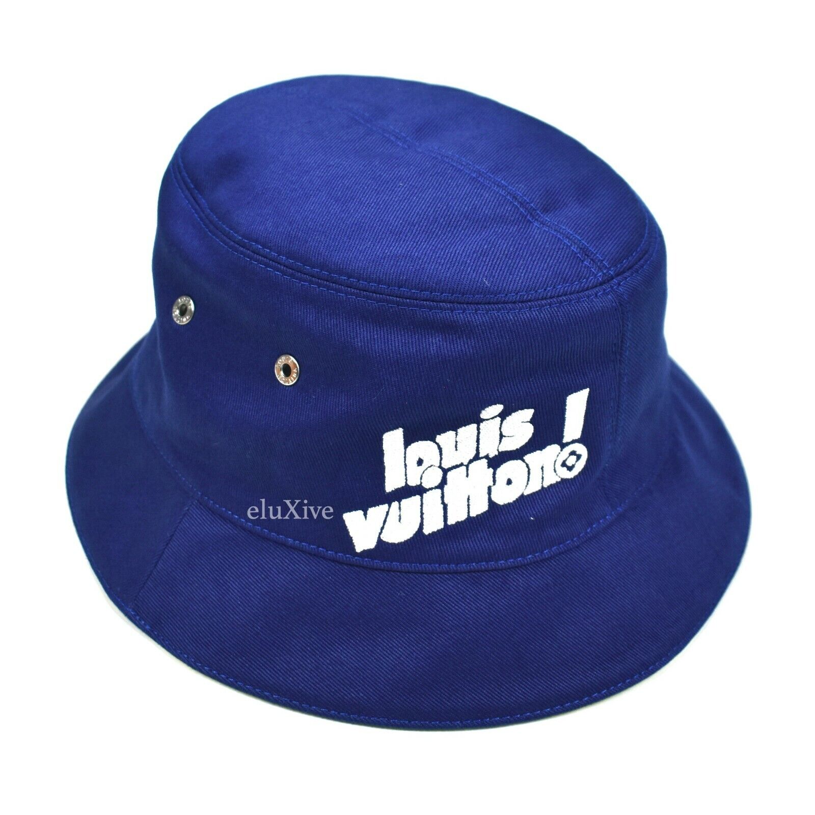 Louis Vuitton - Blue Monogram Fade Bucket Hat – eluXive